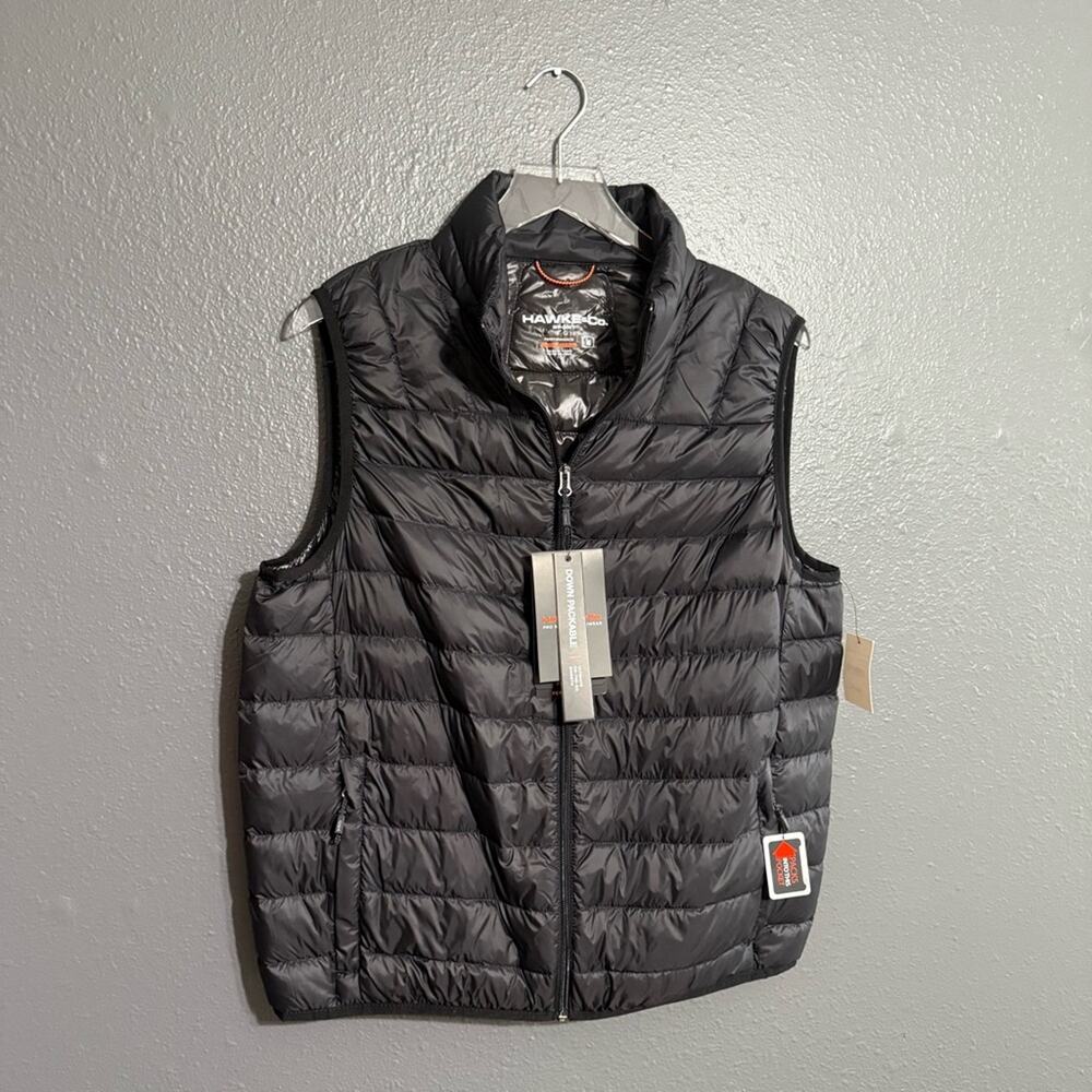 Hawke & Co NWT Black Down Packable Vest Size M - Picture 3 of 8